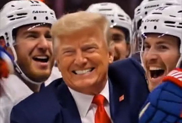 Trump se dál vysmívá Kanadě a jejím hokejistům. Zlatý gól na ZOH si přivlastnil